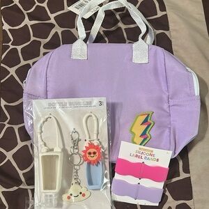 6Pc Lavender Insulated Lunchbox Bundle